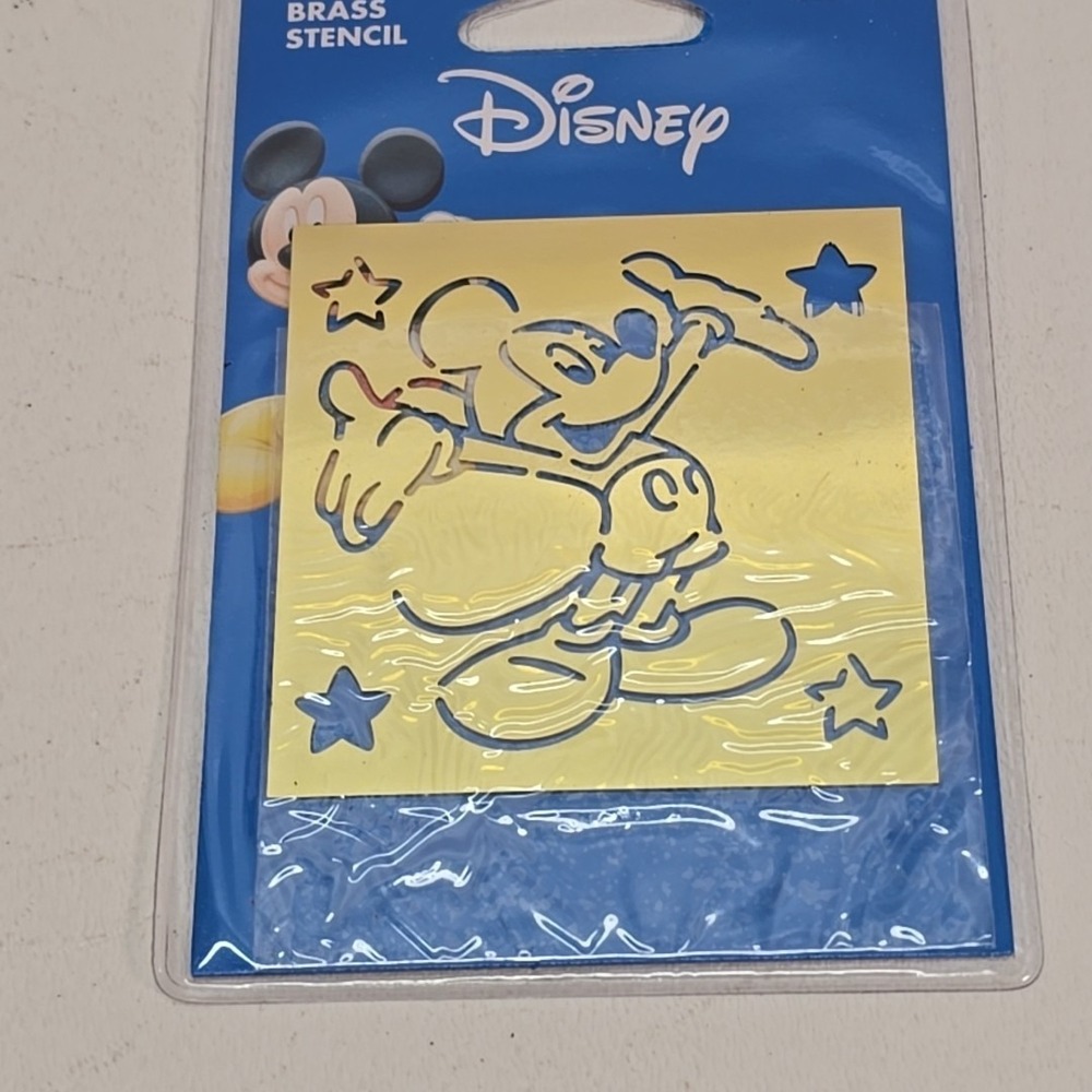 2003 Disney Mickey Mouse Brass Stencil Plaid Craft Embossing Template 46512